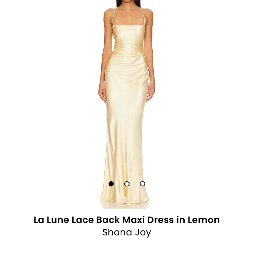 Shona Joy Lemon La Lune Lace Back Dress